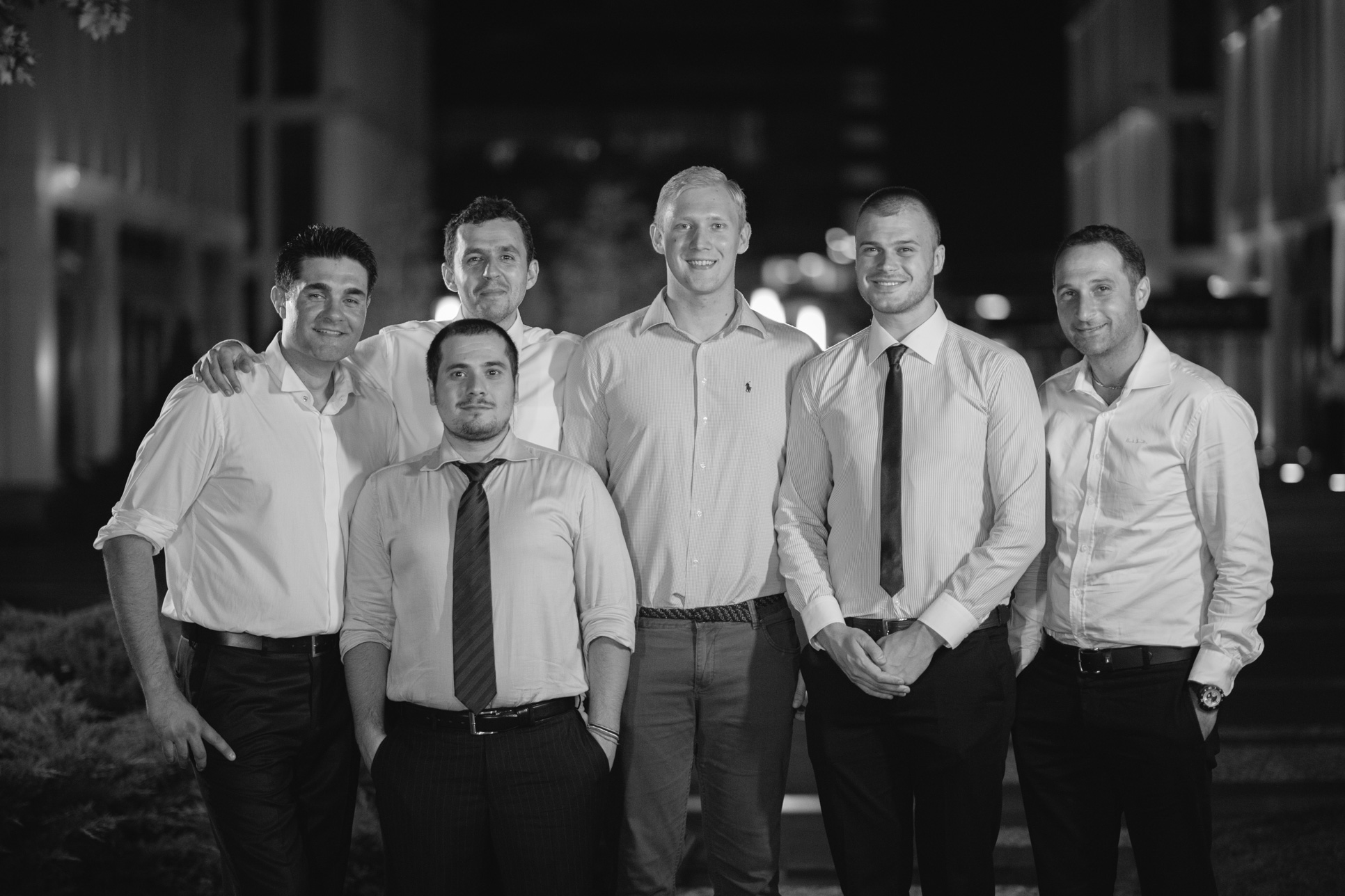 Groom And Friends Formal Portrait